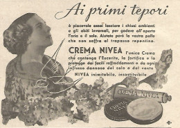 Crema NIVEA - Ai Primi Tepori... - Pubblicità Del 1934 - Vintage Advert - Publicités