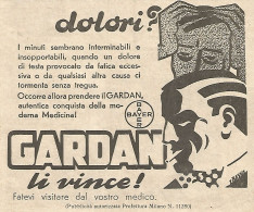 Dolori ? GARDEN Li Vince - Illustrazione Di Bassi - Pubblicità Del 1934 - Advertising