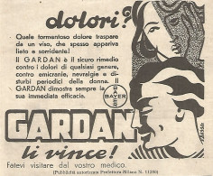 Dolori ? GARDEN Li Vince - Illustrazione Di Bassi - Pubblicità Del 1934 - Publicités