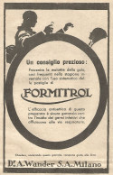 FORMITROL Un Consiglio Prezioso... - Pubblicità Del 1934 - Vintage Advert - Publicités