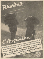 Ricordate L'ASPIRINA - Pubblicità Del 1934 - Vintage Advertising - Publicités