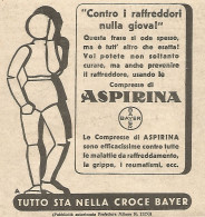 ASPIRINA - Contro I Raffreddori... - Pubblicità Del 1934 - Vintage Advert - Advertising