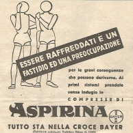 ASPIRINA - Essere Raffreddati è Un... - Pubblicità Del 1934 - Vintage Ad - Advertising