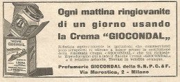 Crema GIOCONDAL - Pubblicità Del 1934 - Vintage Advertising - Publicités