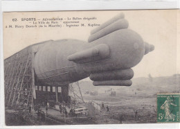 Sports - Aérostation - Le Ballon Dirigeable "La Ville De Paris" Appartenant à M. Henry Deutsch (de La Meurthe).......... - Dirigibili
