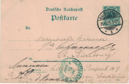 Ganzsache 5 Pfennig Reichspost - Halberstadt 1891 > Girtanner St. Petersburg - Postkarten