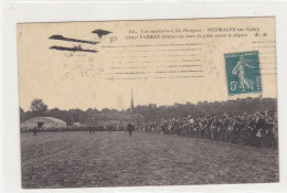 Les Enceintes Et Les Hangars - Wynmalen Sur Biplan Henri Farman Faisant Un Tour De Piste Avant Le Départ - ....-1914: Precursors