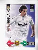 Panini Champions League Trading Card 2009 2010 Gonzalo Higuain   Real Madrid - Autres & Non Classés