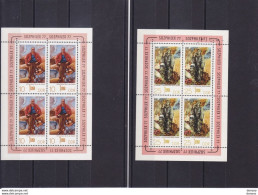 RDA 1977 SOZPHILEX 77 PEINTURES Yvert BF 43-44, Michel 2247-2248 KB NEUF** MNH  Cote 6 Euros - 1971-1980