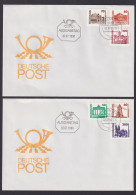 DDR 3344-3352 Bauwerke Drei Luxus FDC Ausgabetag 02.07.1990 Berlin KatWert 30,00 - Storia Postale