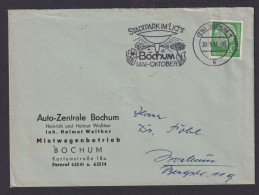 Bundesrepublik Brief EF Heuss Reklame Maschinenstempel Bochum Auto Zentrale - Lettres & Documents