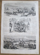 Gravure  1866   ATTAQUE Du Village De ZWITAU   BRUSAU    Prusse Italie Autriche War - Non Classés