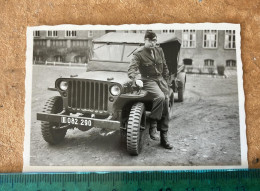 Real Photo -  Voiture Automobile  Jeep Militaire - Krieg, Militär