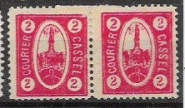 Cassel Kassel Mint Quasi No Gum 1894 50 Euros Pair (paper Hinged) - Correos Privados & Locales