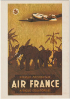 Illustration Vincent Guerra - Publicité Air France Afrique Occidentale - CPM 10,5x15 TBE 1987 Neuve - Sonstige & Ohne Zuordnung
