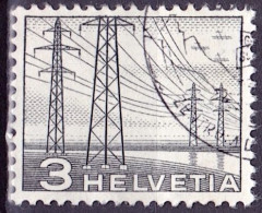 Schweiz Suisse 1949: Strommasten 3 Rp. Zu 297 Mi 529 Yv 481 Mit Stempel ZENTRUM DER FERIENREISE Susten (Zu CHF 4.00) - Gebraucht