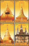 Thailand 2019 Weisai Festival Pagoda Architecture,4v MNH - Thaïlande