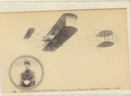 Delcampe - Nos Aviateurs Militaires - Le Lieutenant Féquant Sur Appareil H. Farman - Flieger