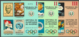 Paraguay 1972, Olympic Games In Munich, Posters, De Coubertin, , 3BF - Andere & Zonder Classificatie