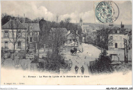 AGLP10-0761-27 - EVREUX - La Rue De Lycee Et La Descente De La Gare - Evreux