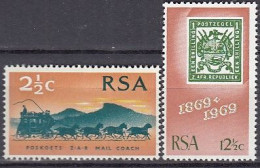 SÜDAFRIKA  384-385, Postfrisch **, 100 Jahre Briefmarken Der Südafrikanischen Republik, 1969 - Unused Stamps