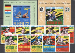 Paraguay 1971, Olympic Games In Munich, Athletic, 9val +3BF - Athletics