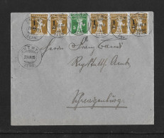 1915 HEIMAT BERN ► Brief Mit 6-facher Mischfrankatur Von ZUZWYL Nach SCHWARZENBURG - Storia Postale