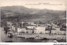 AGMP6-0449-66 - PORT VENDRES - Rue Du Commerce Et Quai  - Port Vendres