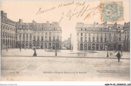 AGMP4-0336-35 - RENNES - Place Du Palais Et Rue De Bourbon  - Rennes