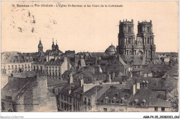 AGMP4-0282-35 - RENNES - Vue Générale - L'église St-sauveur Et Les Tours De La Cathédrale  - Rennes