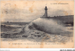 AGMP3-0176-35 - SAINT-MALO - La Jetée Un Jour De Tempete  - Saint Malo