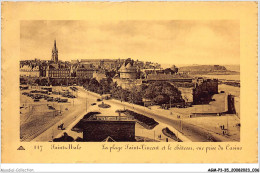 AGMP3-0175-35 - SAINT-MALO - La Plage Saint-vincent Et Le Chateau - Vue Prise Du Casino  - Saint Malo