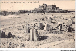 AGMP3-0170-35 - SAINT-MALO - La Grande Plage Et Le Fort National  - Saint Malo