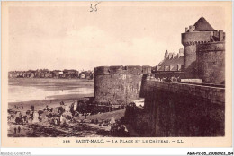 AGMP2-0151-35 - SAINT-MALO -  La Plage Et Le Chateau  - Saint Malo