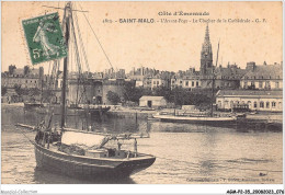 AGMP2-0107-35 - SAINT-MALO - L'avant-port - Le Clocher De La Cathédrale  - Saint Malo