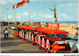 AGMP11-0755-66 - CANET-PLAGE - Le Petit Train Sur La Promenade De La Cote Vermeille Devant La Plage Et La Mer  - Canet Plage