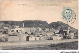 AGRP4-0270-ALGERIE - ORAN - Vue Générale Du Village Nègre - Oran