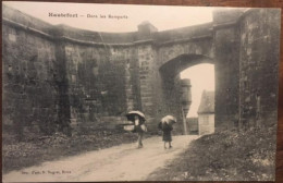 Cpa 24 Dordogne, Hautefort, Dans Les Remparts,animée, éd Nogret, Non écrite - Hautefort