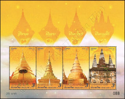 Thailand 2019 Weisai Festival Pagoda Architecture,MS MNH - Thaïlande