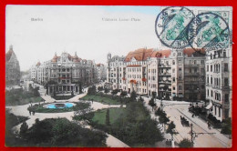 CPA 1909 Couleur Berlin Viktoria Luise-Platz Mit Etikett Ansichtskartensammler "Globus", Berlin-Nowawes. Allemagne - Schoeneberg