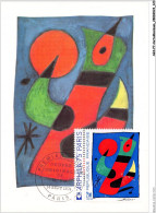 AGSP7-0466-CARTE MAXIMUM - PARIS 1974 - Oeuvre Original De MIRO - 1970-1979