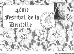 AGSP7-0410-CARTE MAXIMUM - CAUDRY 1975 - 4eme Festival De La Dentelle - 1970-1979