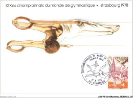 AGSP5-0334-CARTE MAXIMUM - STRASBOURG 1978 - XIXe Championnats Du Monde De Gymnastique - 1970-1979