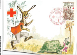 AGSP5-0328-CARTE MAXIMUM - CHATEAU-THIERRY 1978 - CROIX-ROUGE - Le Lievre Et La Tortue - 1970-1979