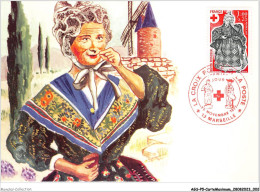 AGSP5-0275-CARTE MAXIMUM - MARSEILLE 1977 - La Croix Rouge De La Poste - 1970-1979