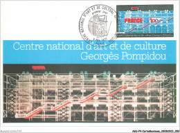 AGSP4-0241-CARTE MAXIMUM - PARIS 1977 - Centre National D'art Et De La Culture GEORGES POMPIDOU - 1970-1979