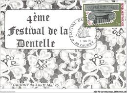 AGSP2-0081-CARTE MAXIMUM - CAUDRY 1975 - 4eme Festival De La Dentelle - 1970-1979