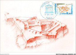 AGSP2-0077-CARTE MAXIMUM - PARIS 1981 - Premier Jour - UNESCO - Malte Saint-elme - 1980-1989