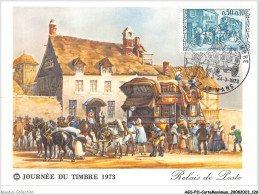 AGSP11-0770-CARTE MAXIMUM - LE MANS 1973 - Journee Du Timbre - Relais De Poste - 1970-1979