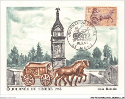 AGSP11-0767-CARTE MAXIMUM - LE MANS 1963 - Journee Du Timbre - Char Romain - 1960-1969